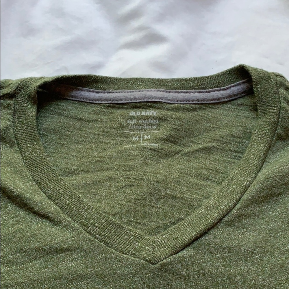 Men’s Green V-Neck T-Shirt